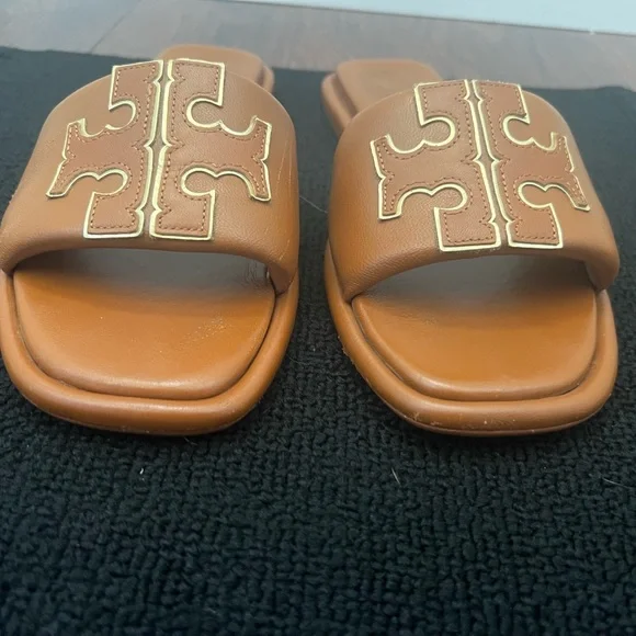 Tory Burch Brown Slide Sandals - Picture 3 of 5